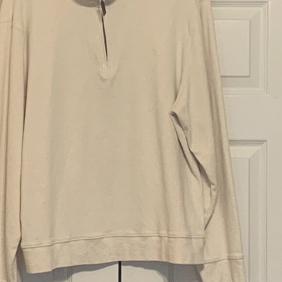 Biltmore cream colored Men's pullover quarter zip XL - Picture 3 of 10